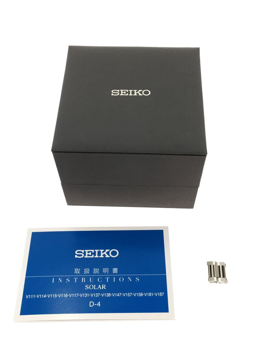 Seiko Watch Dolce Solar Analog Stainless Steel V131-0AE0 w/box Used in Japan