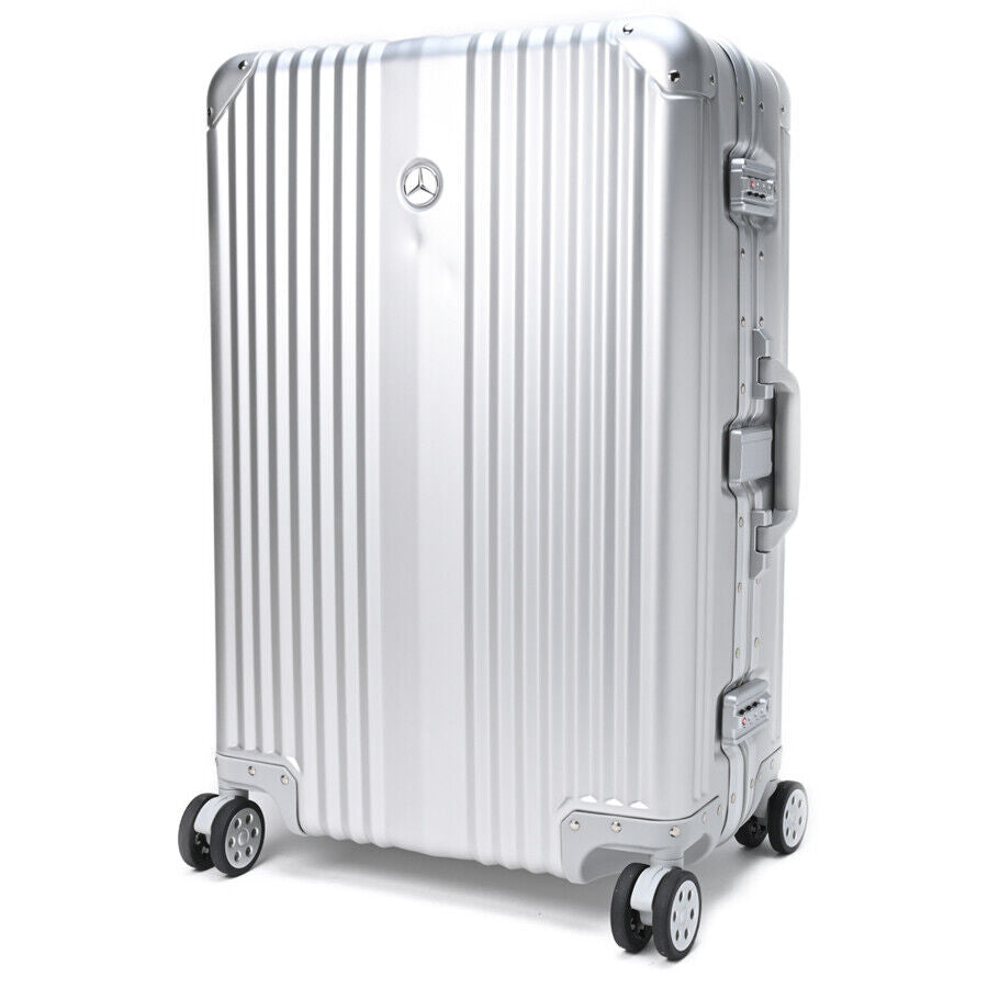 Mercedes Benz Original Aluminum Suitcase Silver Used in Japan