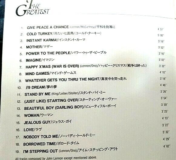 Limited Japan Only John Lennon Best CD From Japan F/S