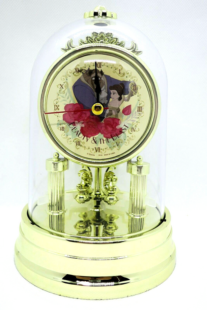 Disney Princess Premium Swing Dome Clock Gold Operation confirmed Used in Japan