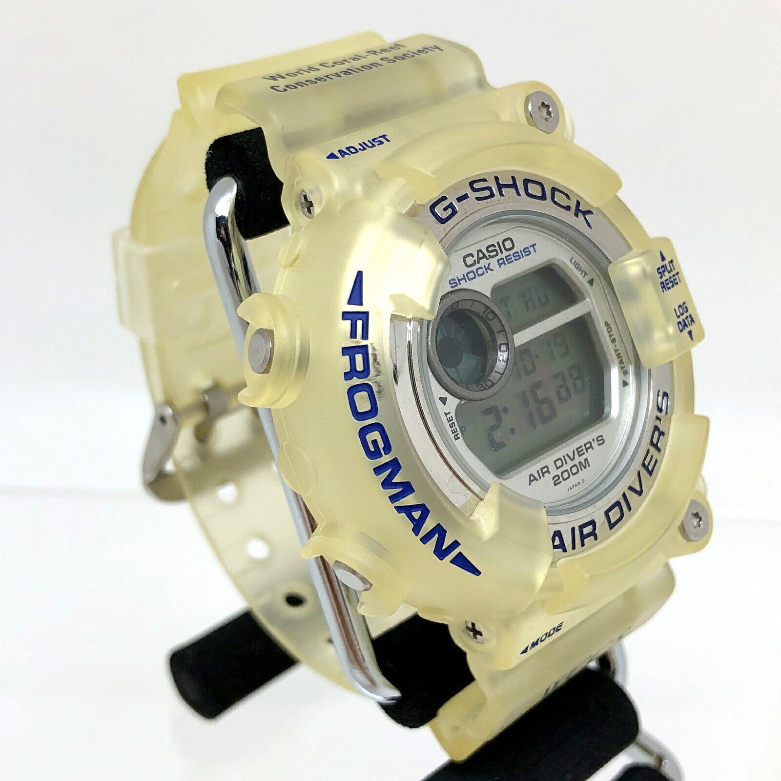 Casio Watch G-SHOCK FROGMAN WCCS White Skeleton DW-8250WC-7BT Used in – The  Japan Pride