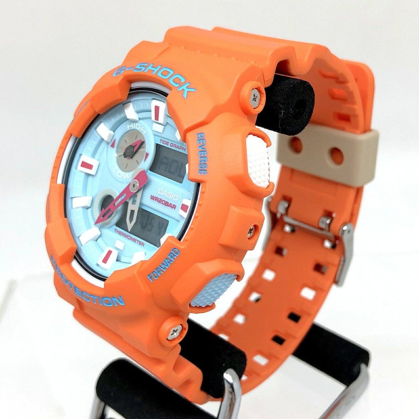 Casio Watch G-SHOCK × in4mation Quartz Orange GAX-100X-4AJR Used in Japan