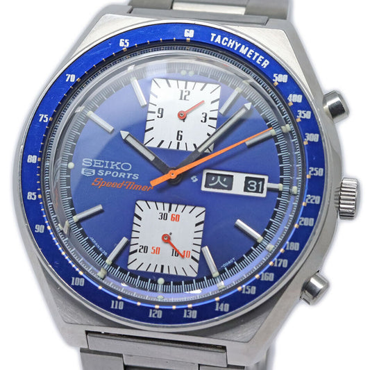 Rare Overhauled Seiko Watch Kakume Speedtimer Chronograph 6138-0030 Used Japan