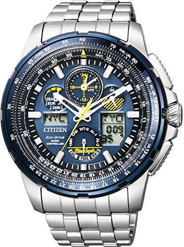 Citizen Watch PROMASTER Eco-Drive Radio Sky Series Limited Blue Angels Model New