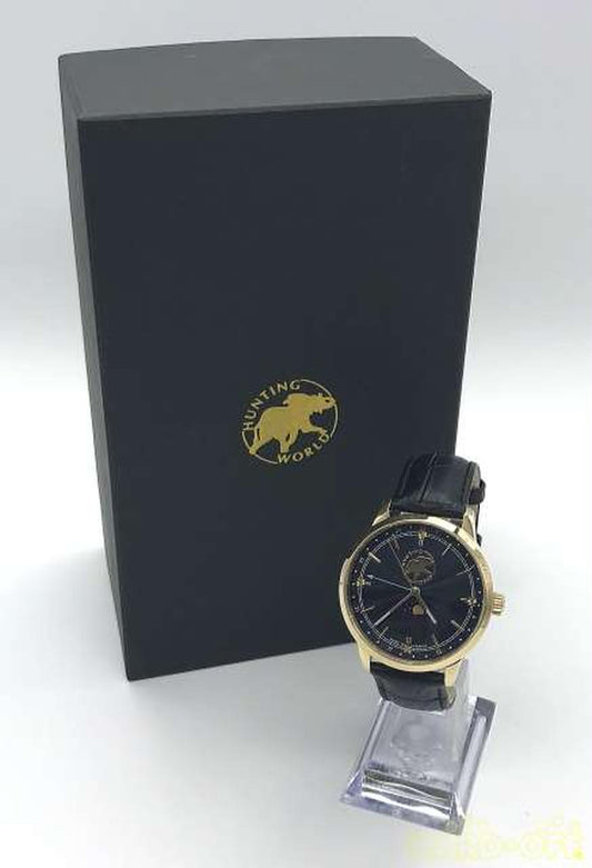 Rare Hunting World Watch High Precision Moon Phase Special Limited Edition Used