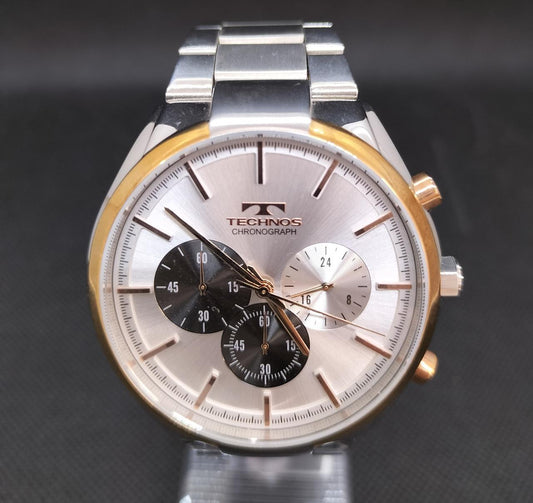 Technos Watch T6526PS chronograph Used in Japan