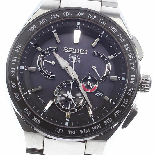 Seiko Watch SBXB123/8X53-0AV0-2 Astron dual time GPS solar radio men's with box