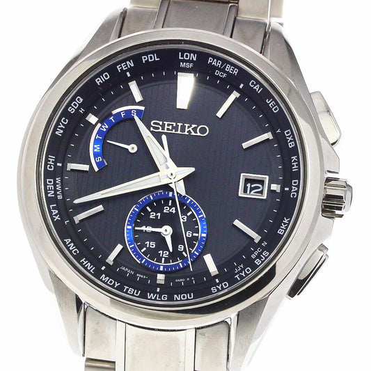 Seiko Watch Brights Dual Time Solar Radio Wave SAGA289/8B63-0AV0 Used in Japan