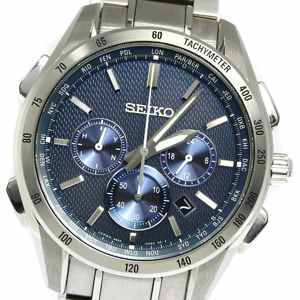 Seiko Watch Brights Flight Expert Solar Radio SAGA191/8B92-0AB0 Used in Japan