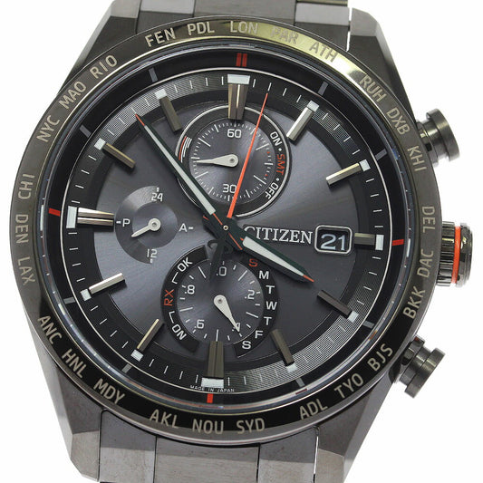 Near Mint Citizen Watch H800-T025871 Atessa Eco Drive Solar Radio Used in Japan