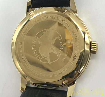 Rare Hunting World Watch High Precision Moon Phase Special Limited Edition Used