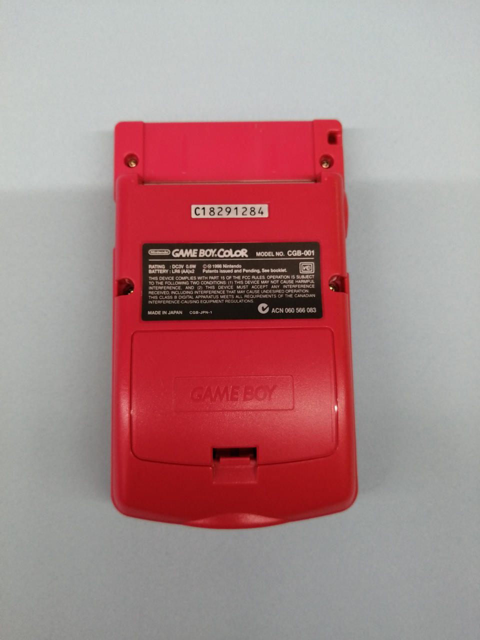 Nintendo Gameboy Color Red CGB-001 Used in Japan