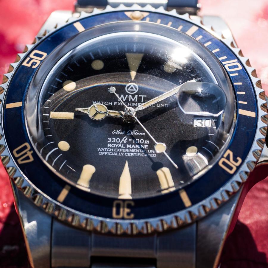 WMT Watch Royal Marine Subdiver Blue Bezel Edition Used in Japan