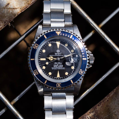 WMT Watch Royal Marine Subdiver Blue Bezel Edition Used in Japan