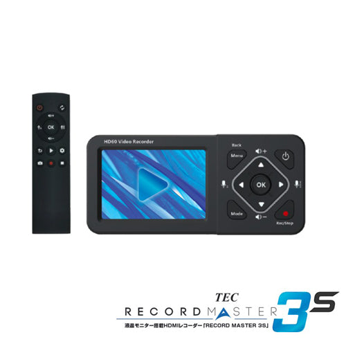 TEC RECORD MASTER 3S Portable HDMI Media Recorder w/ Monitor TMREC-FHD3S New