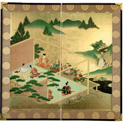 New Mini folding screen Hachiman Taro Yoshiie's Eastern expedition From Japan