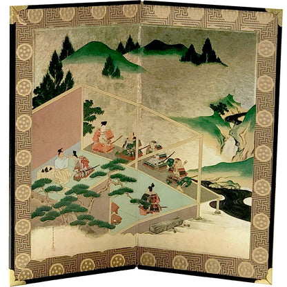 New Mini folding screen Hachiman Taro Yoshiie's Eastern expedition From Japan