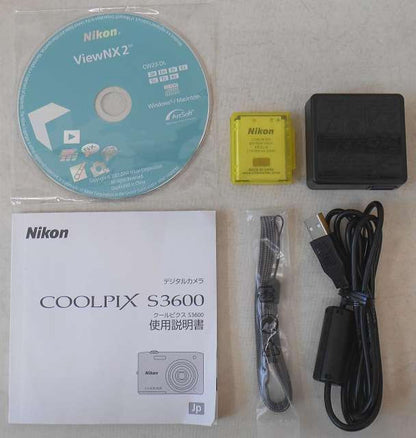 NIKON digital camera model number: COOLPIX S3600 Used in Japan