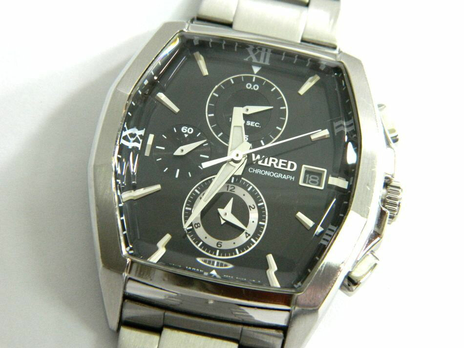 Seiko Watch WIRED Chronograph Men's 7T92-0NZ0 3 Hand Date Men's Quartz Used in J