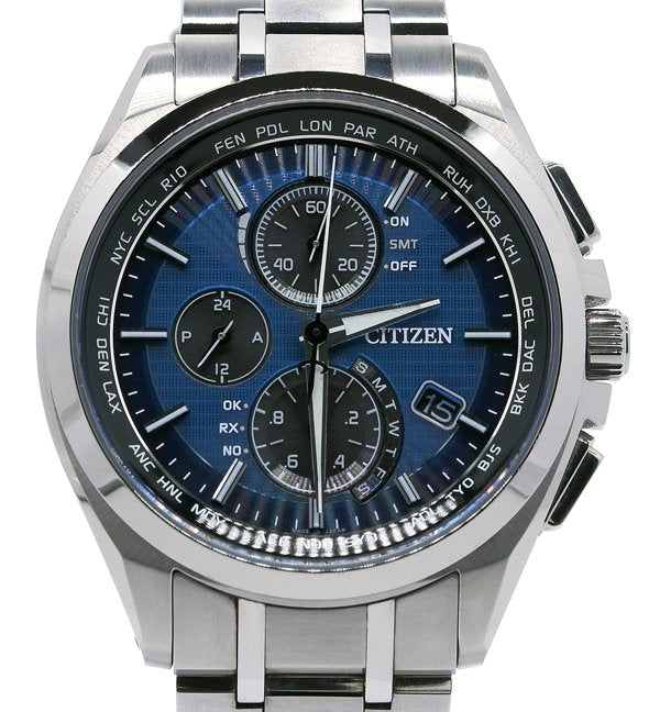 Citizen Watch ATTESA AT8040-57L Direct Flight Eco-Drive Radio Used in Japan