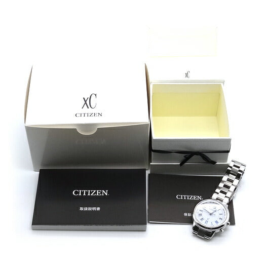 Citizen Watch XC Eco-Drive Happy Flight White CB1100-57A Used in Japan