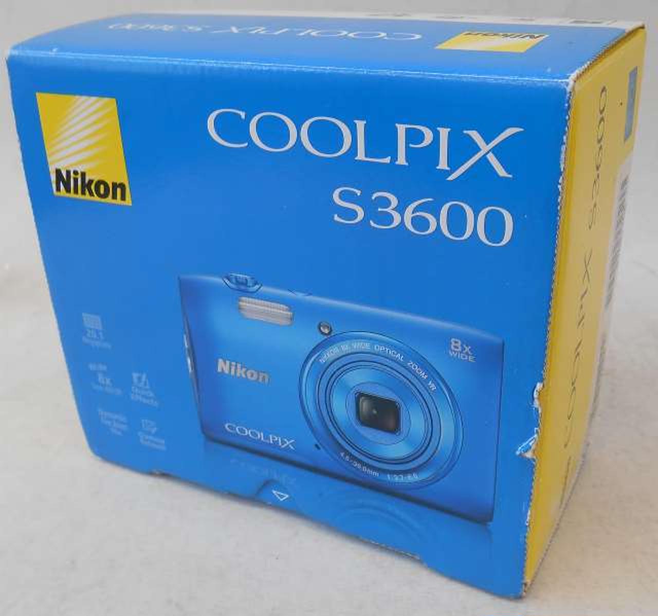 NIKON digital camera model number: COOLPIX S3600 Used in Japan