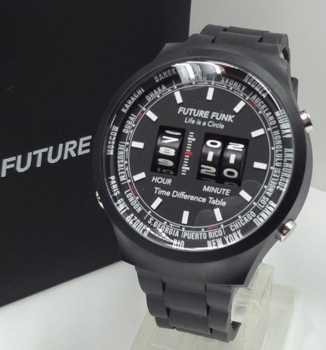 New Unique FUTURE FUNK Digital Watch FF105BK Black From Japan