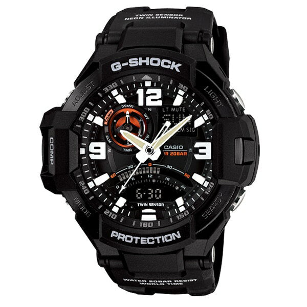 Near Mint Casio Watch G-Shock Black SKY COCKPIT GA-1000-1A Used in Japan