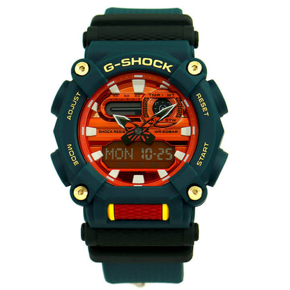 Near Mint Casio Watch G-Shock Quartz Orange Green GA-900DBR-3A Used in Japan