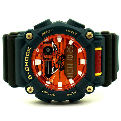 Near Mint Casio Watch G-Shock Quartz Orange Green GA-900DBR-3A Used in Japan