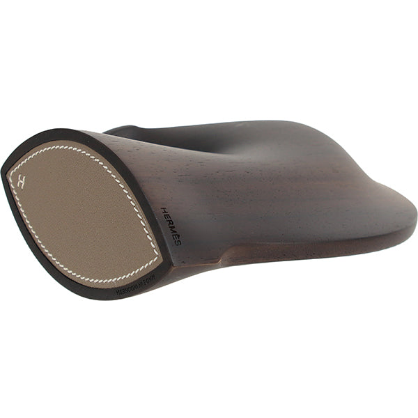 Hermes Paperweight Samarkand Mahogany Chevre Brown Etoupe
