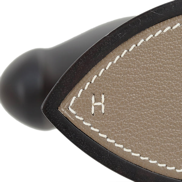 Hermes Paperweight Samarkand Mahogany Chevre Brown Etoupe
