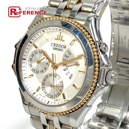 Seiko Watch 4S77-0A30 Credor Pacificique Retrograde Automatic Day Date Used in J