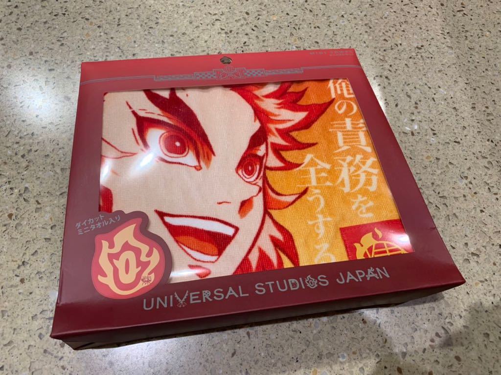 Near Mint Demon slayer USJ Universal Studio Japan Limited Rengoku Mini Towel Set