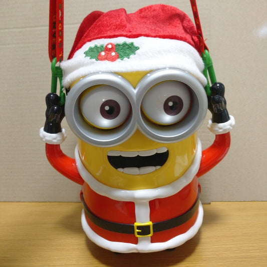 Minions USJ Universal Studio Japan Limited Christmas Popcorn Bucket Used