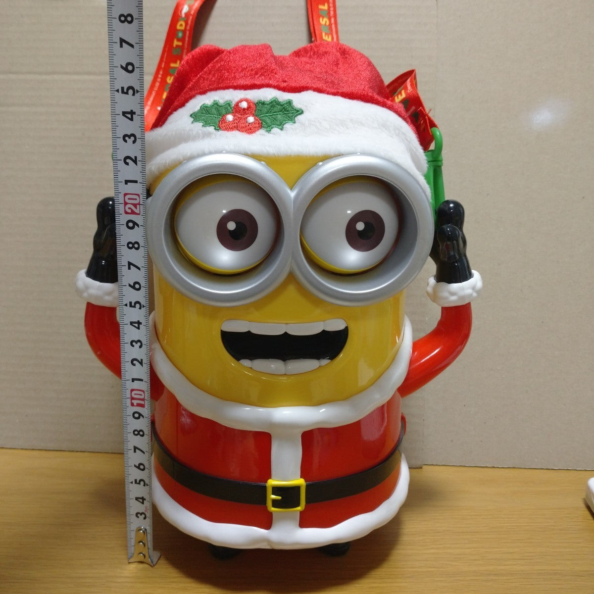 Minions USJ Universal Studio Japan Limited Christmas Popcorn Bucket Used