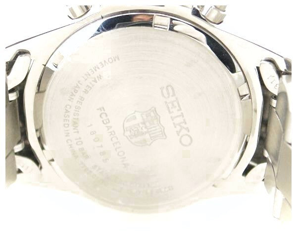 Seiko Watch 7T92-0MV0 FC Barcelona men's Used in Japan