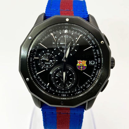 Rare Seiko Watch Wired Chronograph Men's FC Barcelona Official VK67-K018 AGAW624
