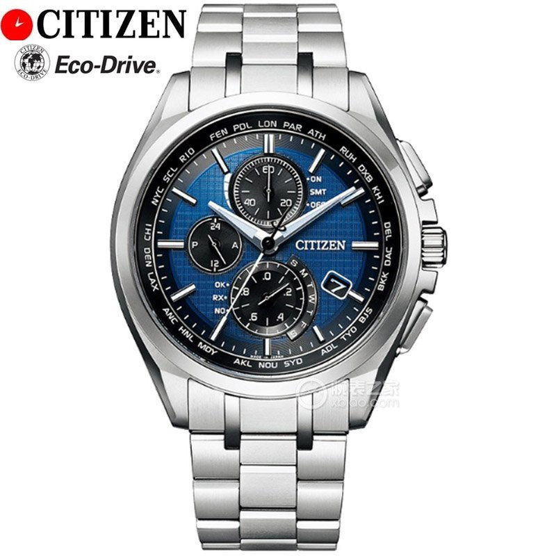 Citizen Watch Genuine ATTESA Eco Drive Radio Titanium AT8040-57L New