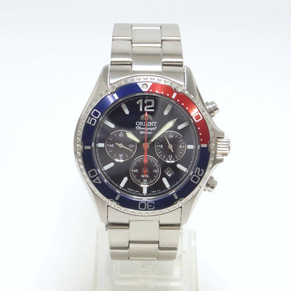 Orient Mako Watch Chronograph Solar Power RN-TX0201L Quartz Men's Used in Japan