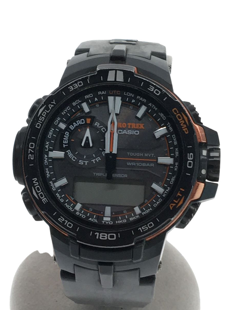 Casio Solar watch PROTREK/digital analyzer/BLK Used in Japan