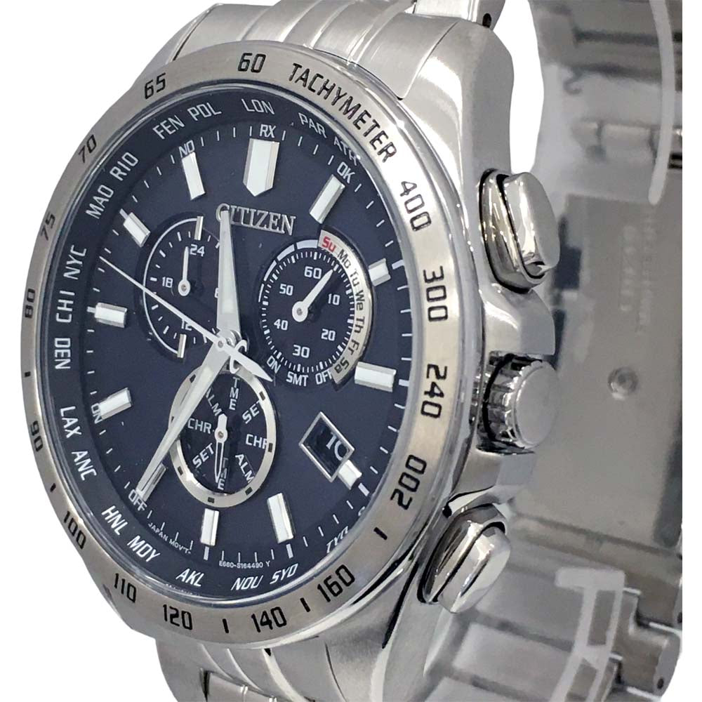 Near Mint Citizen Watch Eco-Drive Chronograph Solar E660-S119944 Used in Japan