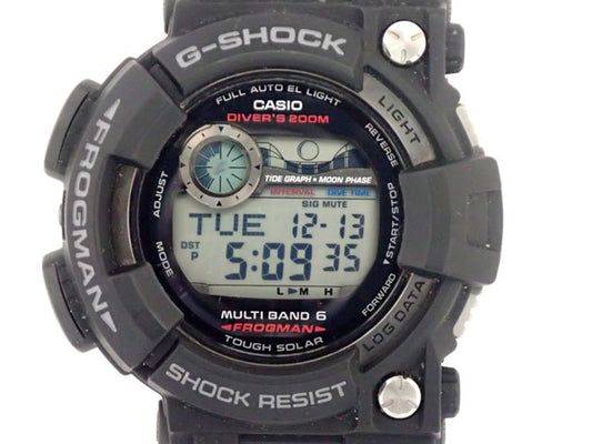 Casio Watch G-Shock Frogman GWF-1000-1JF Solar Radio Used in Japan