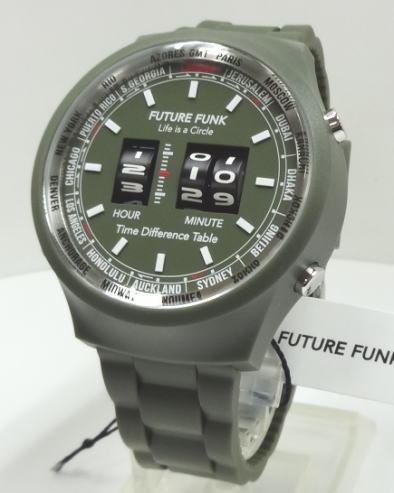 Mint Unique Future Funk Digital Watch FF105OL Olive From Japan