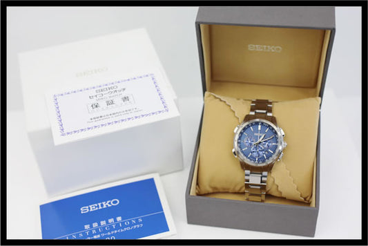 Near Mint Seiko Watch Brights Flight Expert  Radio Solar SAGA191 Used in Japan