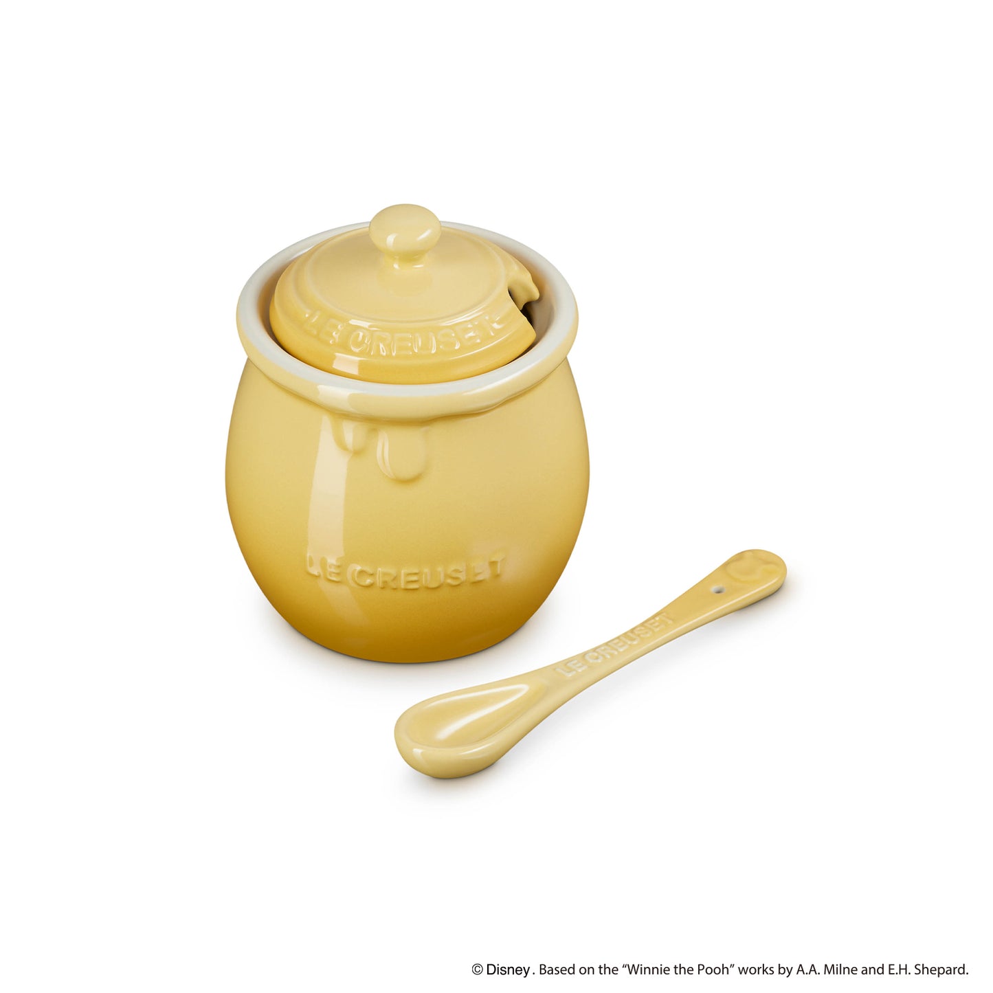 Le Creuset Official Winnie the Pooh/Honey Pot (with spoon) Disney New From Japan