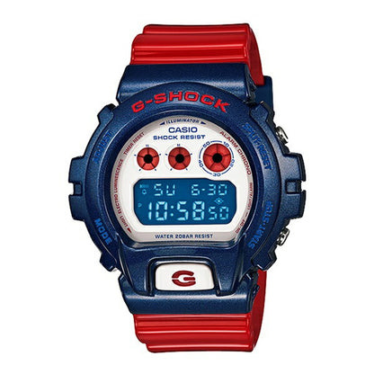 Near Mint Casio Watch G-Shock Digital Blue & Red DW-6900AC-2 Used in Japan