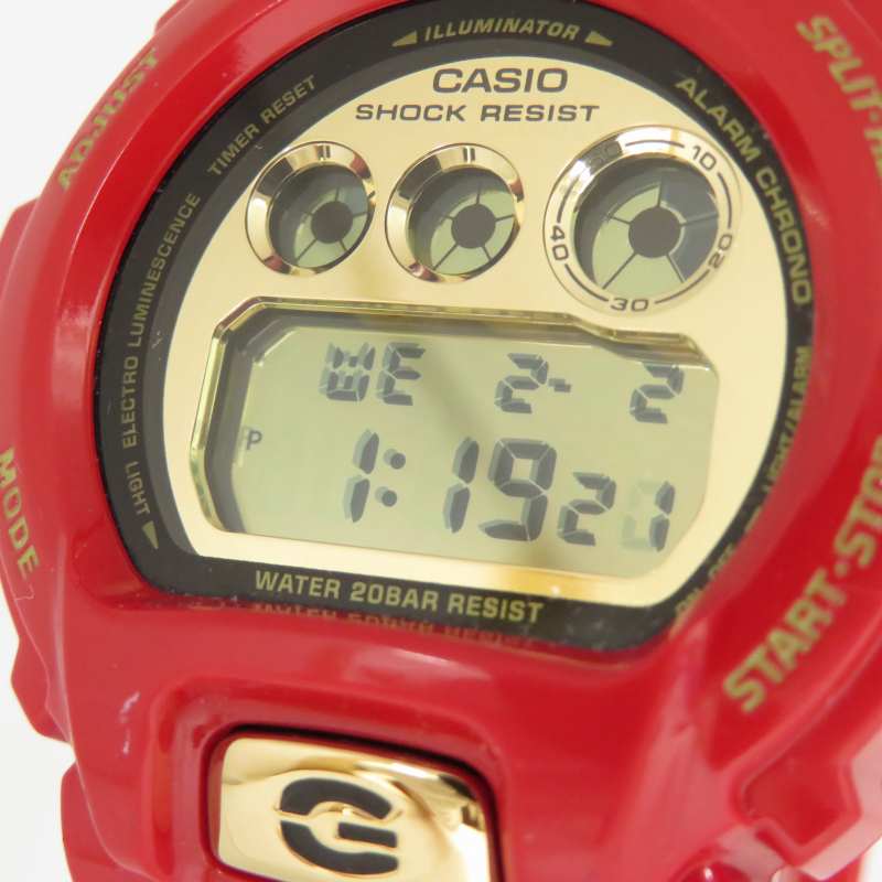 Casio Watch G-SHOCK 30th Anniversary Limited Rising RED/DW-6930A-4 Used in Japan