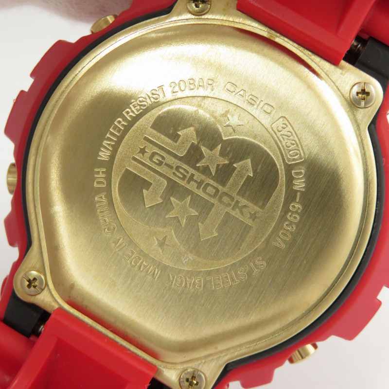 Casio Watch G-SHOCK 30th Anniversary Limited Rising RED/DW-6930A-4 Used in Japan