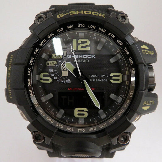 Casio Watch G-Shock Mudmaster Radio Wave Solar Black GWG-1000-1AJF Used in Japan